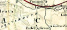 James Wyld 1874 map of Guildford & Reigate Railway Portsmouth link: Mapco.net